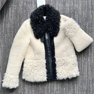 BNWT ZARA FAUX FUR PATCHWORK JACKET